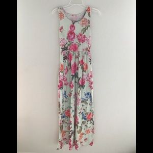 Racer back floral maxi dress
